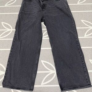 Abercrombie & Fitch Women's Dark Gray Straight Leg Jeans